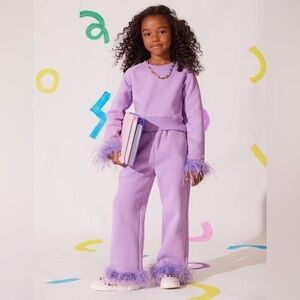 Lola + The Boys Purple Kids Matching Set